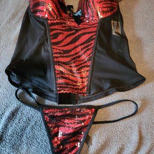 36 C Macy sequin two-piece corset.